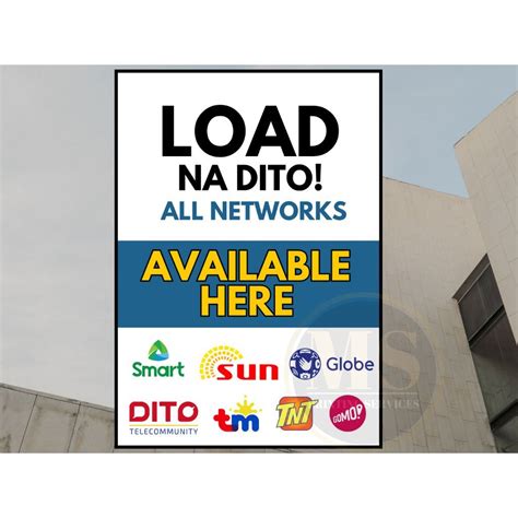 load na dito signage|LOAD NA DITO LAMINATED/PVC.